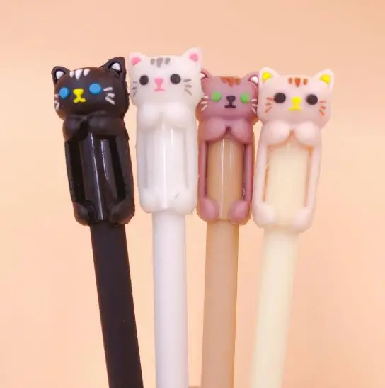 cartoon silica gel pen color big flower cat cartoon silica gel pen 36 a box  PN5057