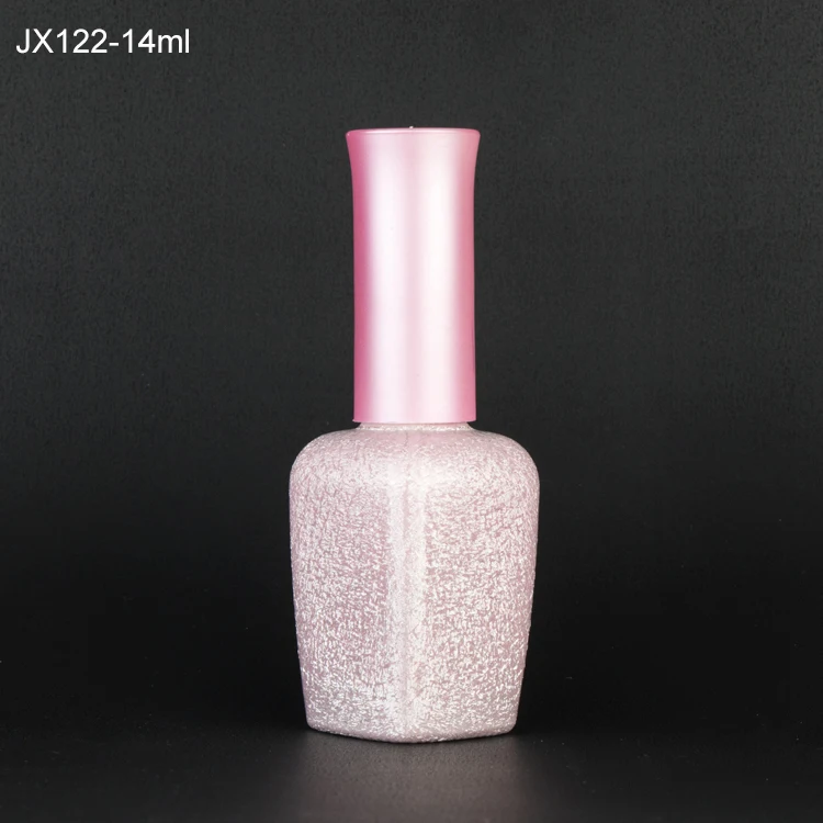 9ml design your own pink heart shape color coated cute gel nail polish bottle