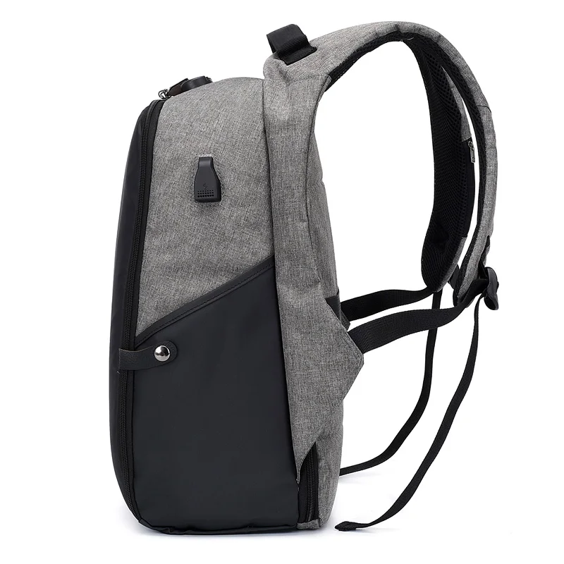 Multifunction nylon waterproof usb charger bag usb anti theft smart laptop backpack bag with USB Charging port