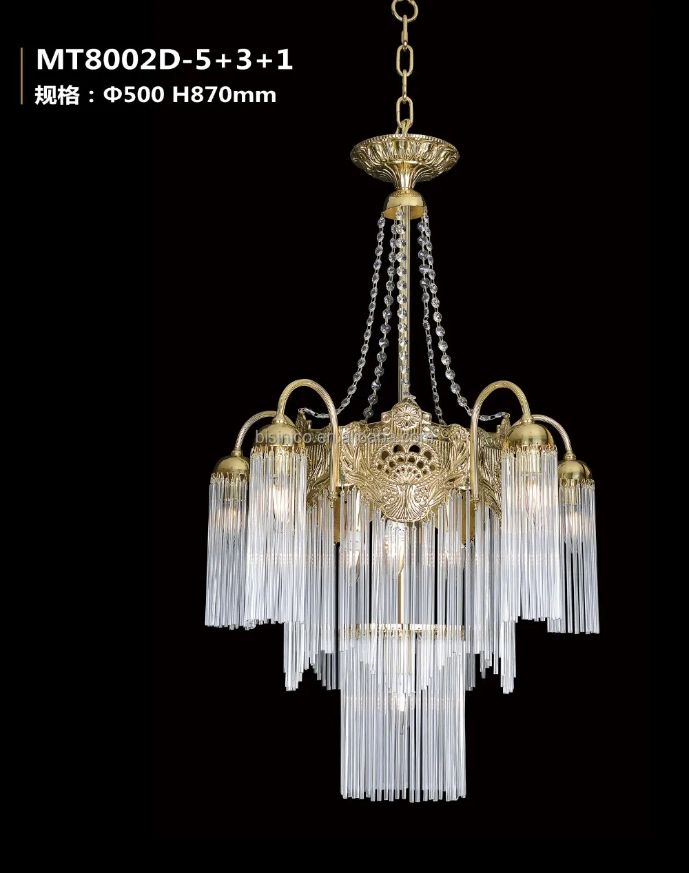 Italy Style Home Decor Crystal Bronze Chandelier for Living Room/ Elegant Ornate Crystal Pendant Lamp Droplight for Hotel
