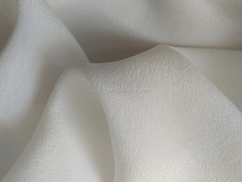 
PFD delicate softer undyed color CDC 100% pure silk crepe de chine fabric 
