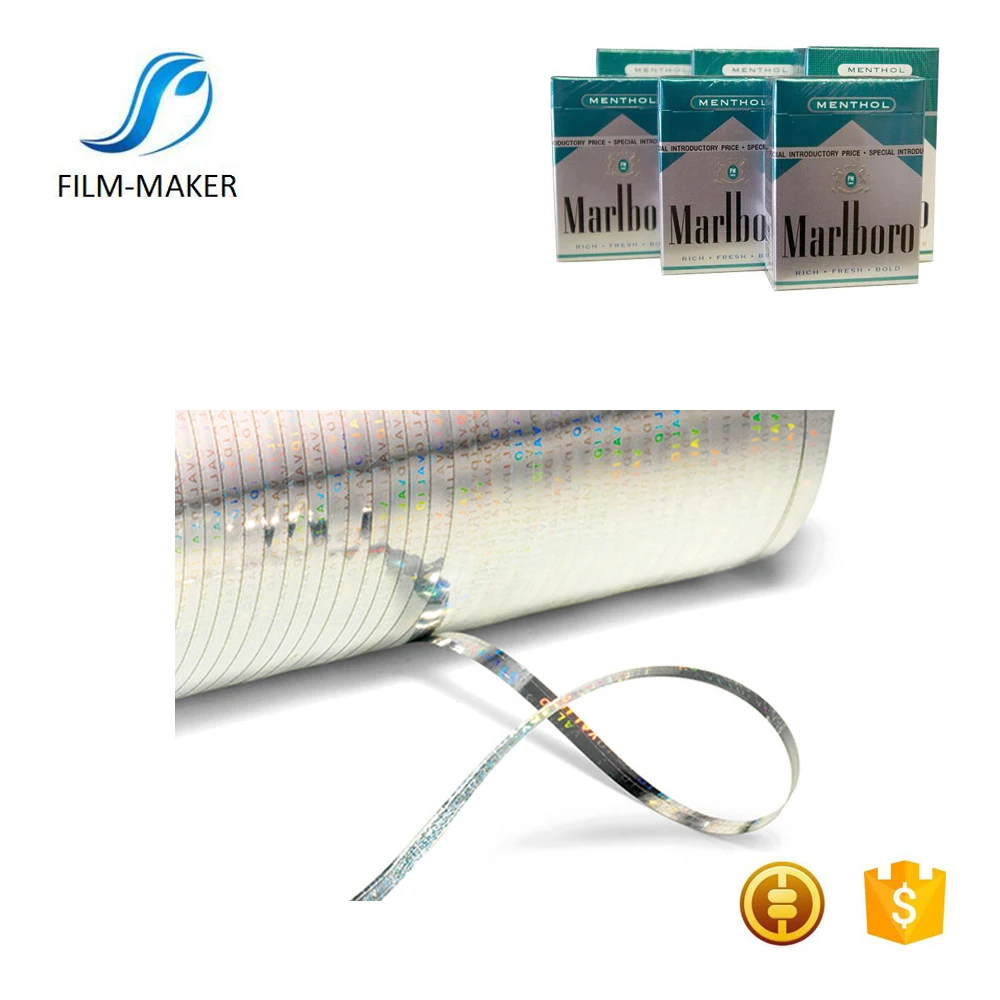 4mm Width Hot Melt Gold Line Tear Tape For Tobacco Packing