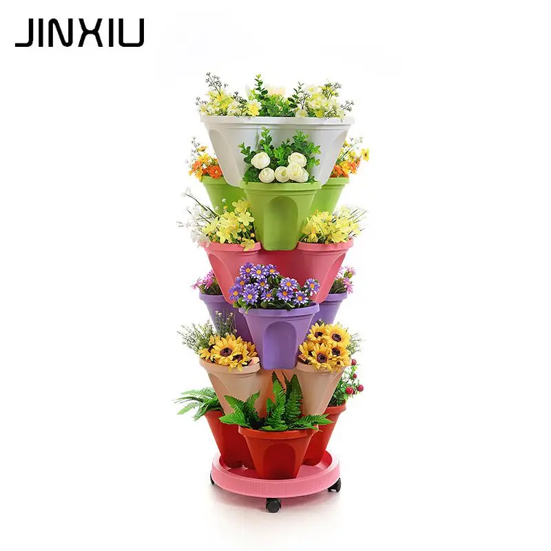 
popular garden supply colorful stacking growing tower 
