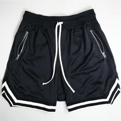 wholesale youth mens old school blank mesh basketball uniform shorts with logo