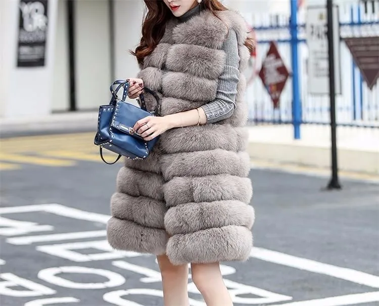 2021  China Hot Sale women overcoat real fox fur coat mink fur coat wholesale in Winter