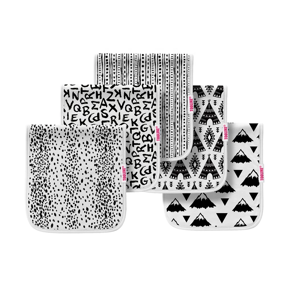 
Factory custom wholesale amazon hot sale waterproof baby burp cloths set 