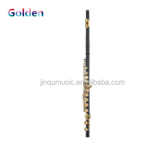 
JinQu 16 Holes with E Mechanism Color Black Gold Flute Wholesale 