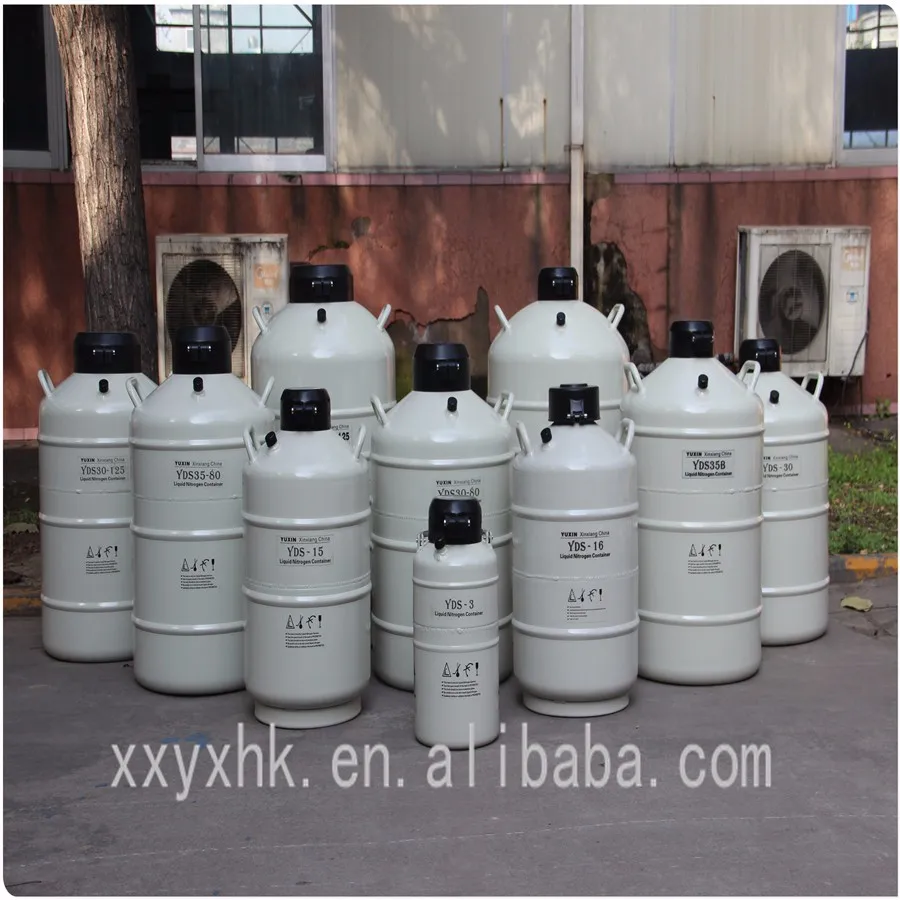 Liquid nitrogen semen storage tank container used in poultry farm