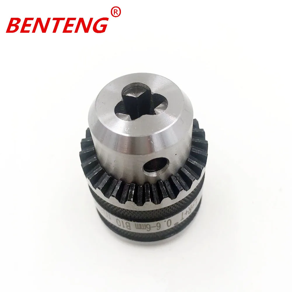 BENTENG Brand 0.6-6mm 3 Jaw Carbon Steel Drill Chuck with Key