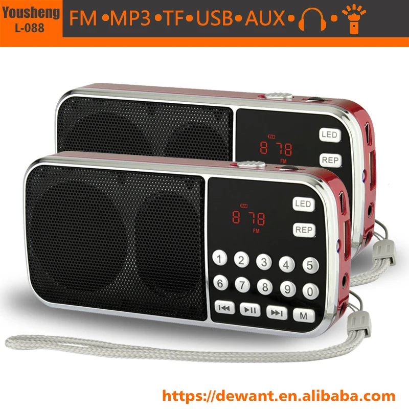 portable digit audio music bible player with led torch