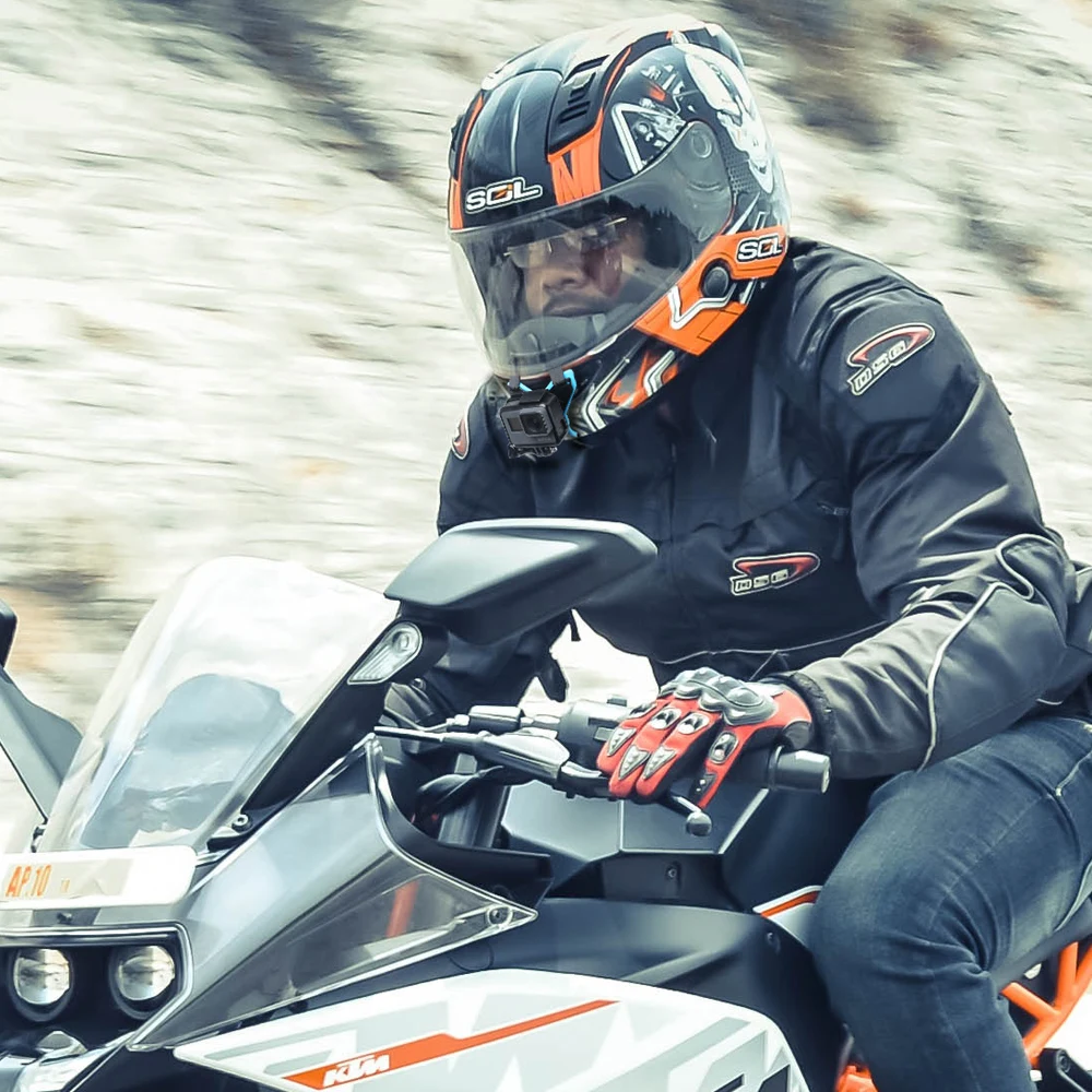 Hot Action Camera Accessories Motorcycle Helmet Chin Strap Mount  for Go Pro Hero8/7/6/5 and DJI Osmo Action Cameras