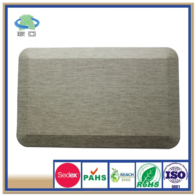 Пользовательский логотип 100% ПУ пена против усталости Комфортный коврик нескользящий кухонный пол водонепроницаемые домашние коврики