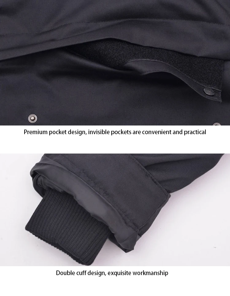 
Custom Design Winter Black Military Security Guard Clothing Army Uniform Supplies 