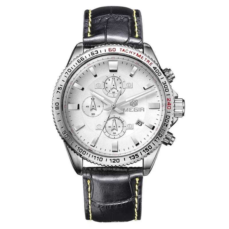 WJ-5497 luminous with calendar fashion popular luxury Megir brand wrist men watches