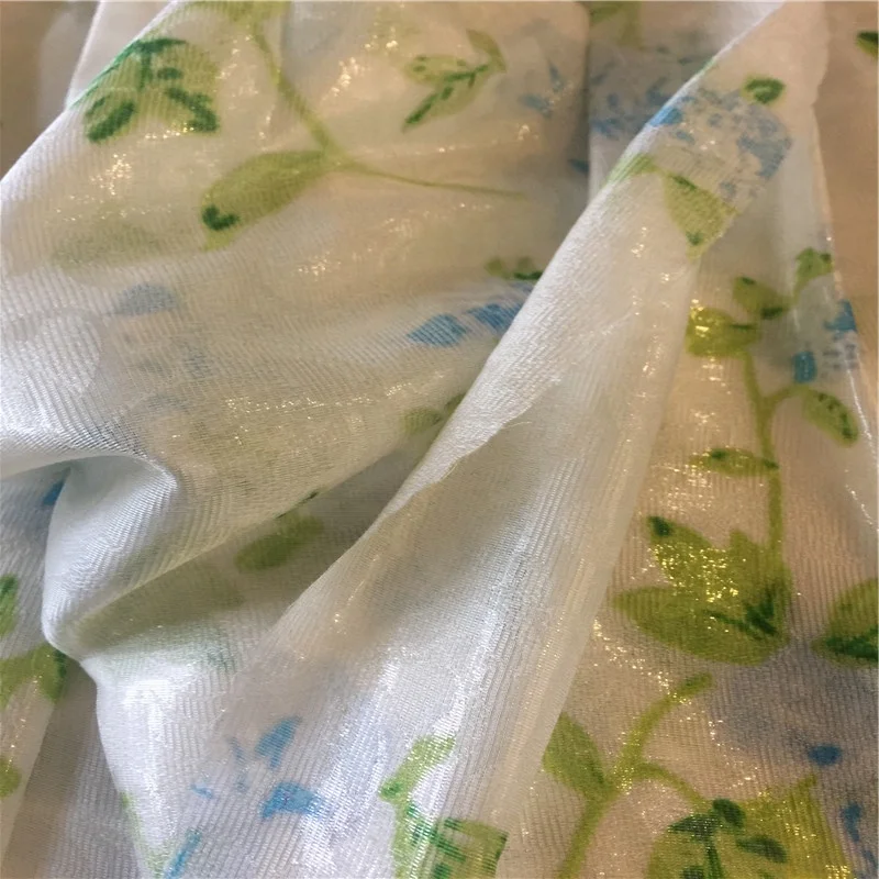 Шелковая люрексная блестящая парча/жаккардовая ткань с принтом