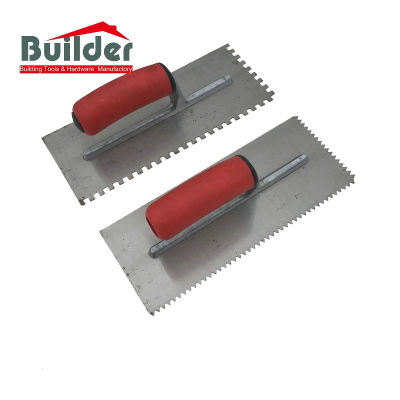 Plaster Trowel Carbon Steel Tile Trowel With  Square Tooth