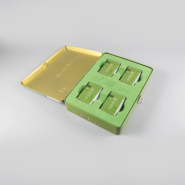 Большой контейнер из олова для пищевых продуктов металлическая упаковочная коробка чая