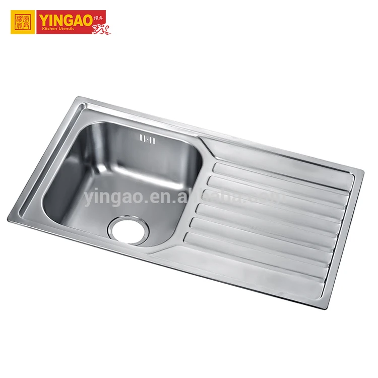 Кухонная раковина из нержавеющей стали ручной работы с одной чашей