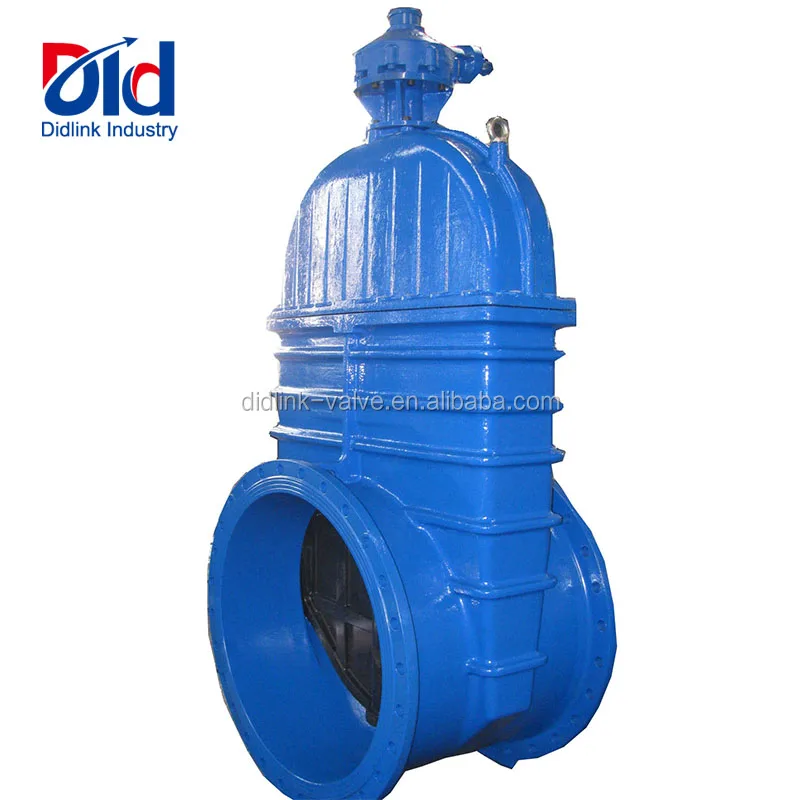 Cast Iron DIN PN16 Resilient Seated Manual Operated Through Water Oil With Handwheel Gate Valve