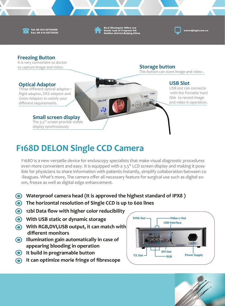 
DELON 1CCD USB Recording camera medical delon endoscopy 