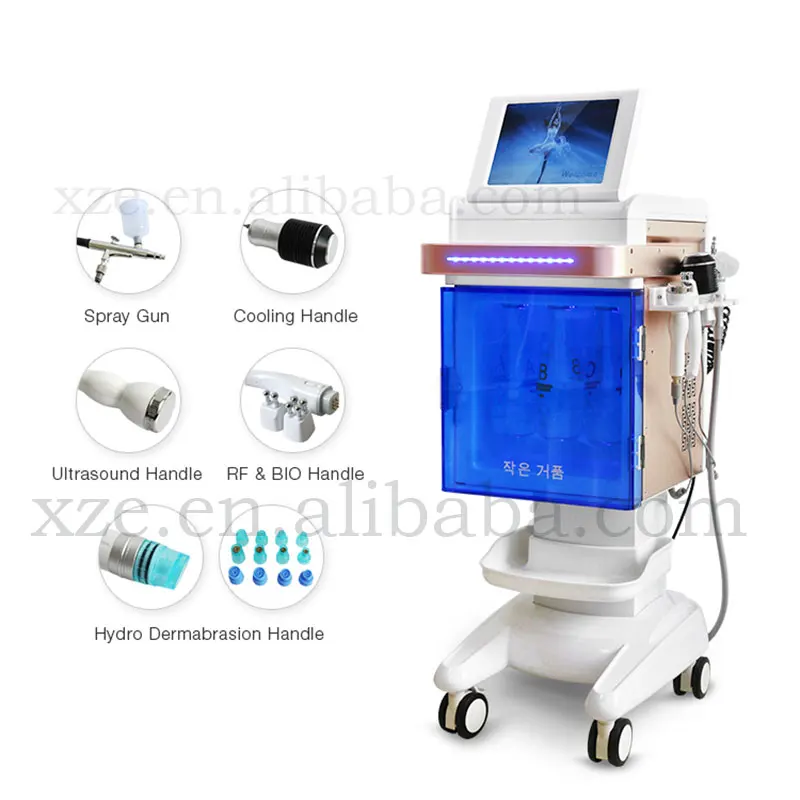 Water jet peel facial/water facial skin care machine cleaning/spa dermabrasion machine aqua hydra portable beauty facial