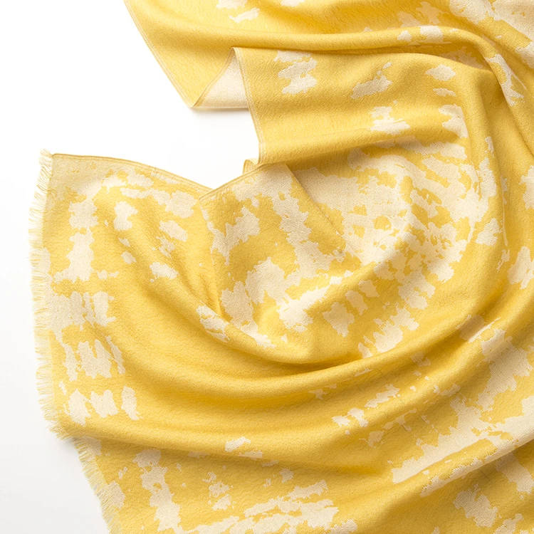 
OEM Available High Quality Custom Jacquard Women 100% Wool Scarf 