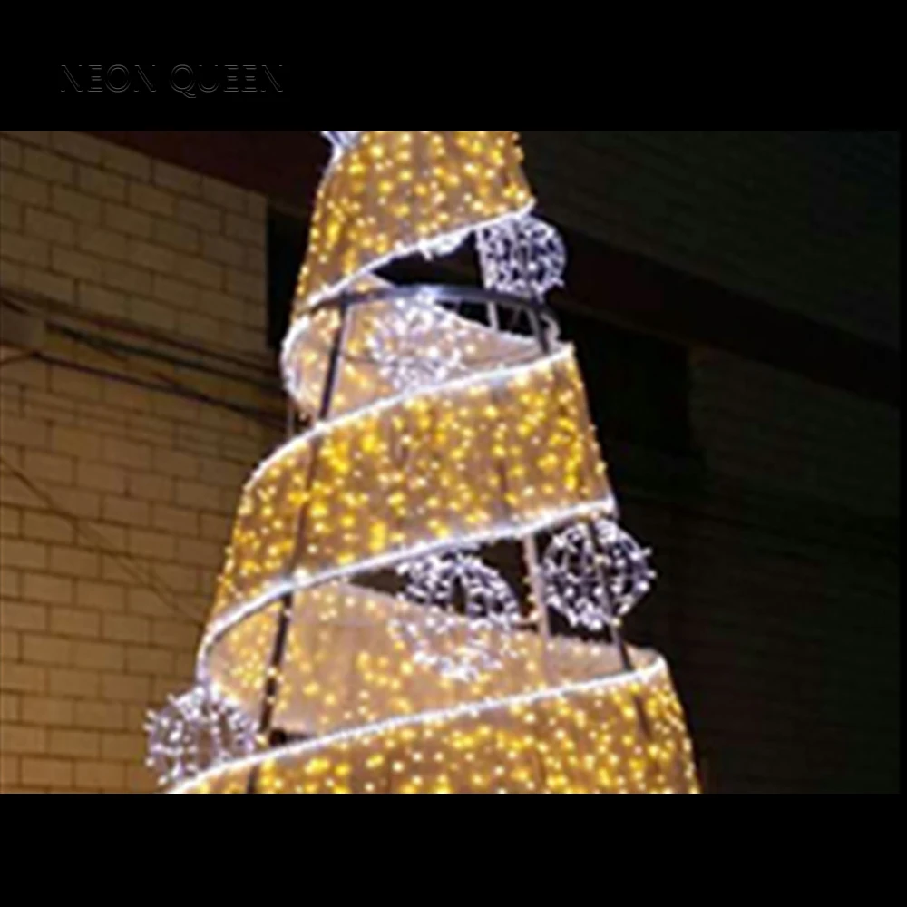 Giant H:6M wholesale outdoor 3d motif holiday led lighting Christmas ball tree