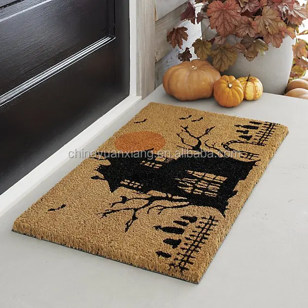 Wholesale Welcome Entrance Outdoor Natural Coco Coconut Fiber Coir Door Mats