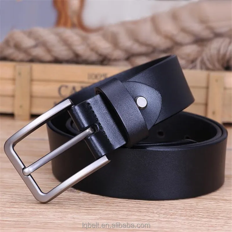 LQbelt factory classic design male cowhide leather belt for men pin buckle belts OEM