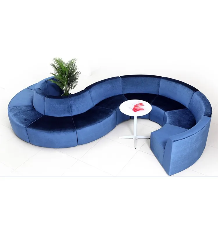 Modern design s shaped salon furniture waiting sofa
