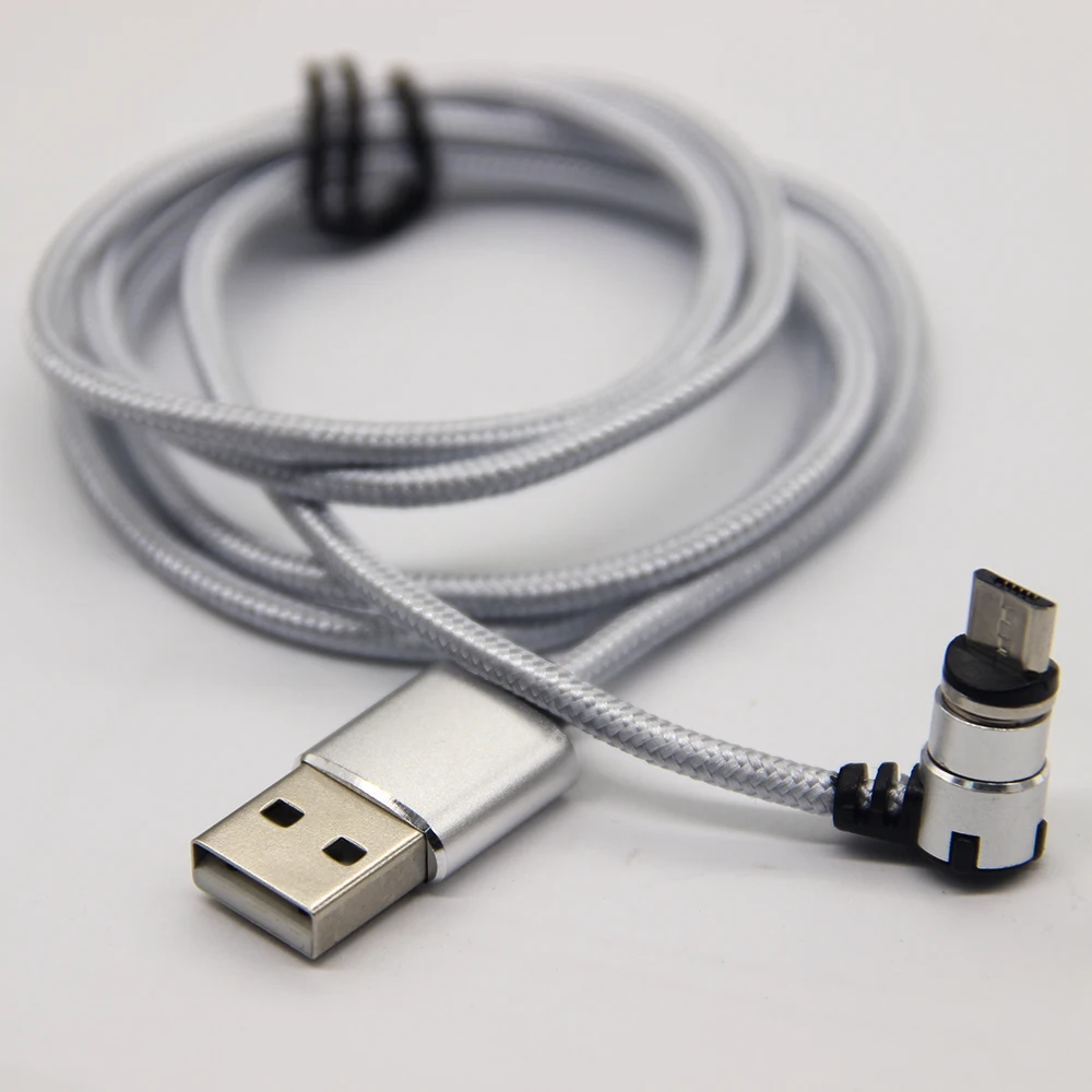 
Fashion design 90 degree braided nylon 3 in 1 cable usb magnetic for game 