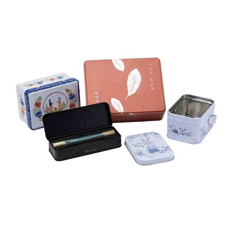 ODM service Food Grade cookie rectangular tin box with lid