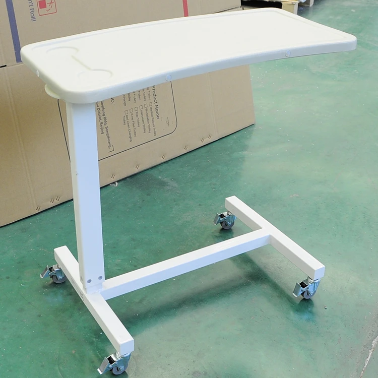 best quality hospital bedside table , folding overbed table , adjustable over bed table