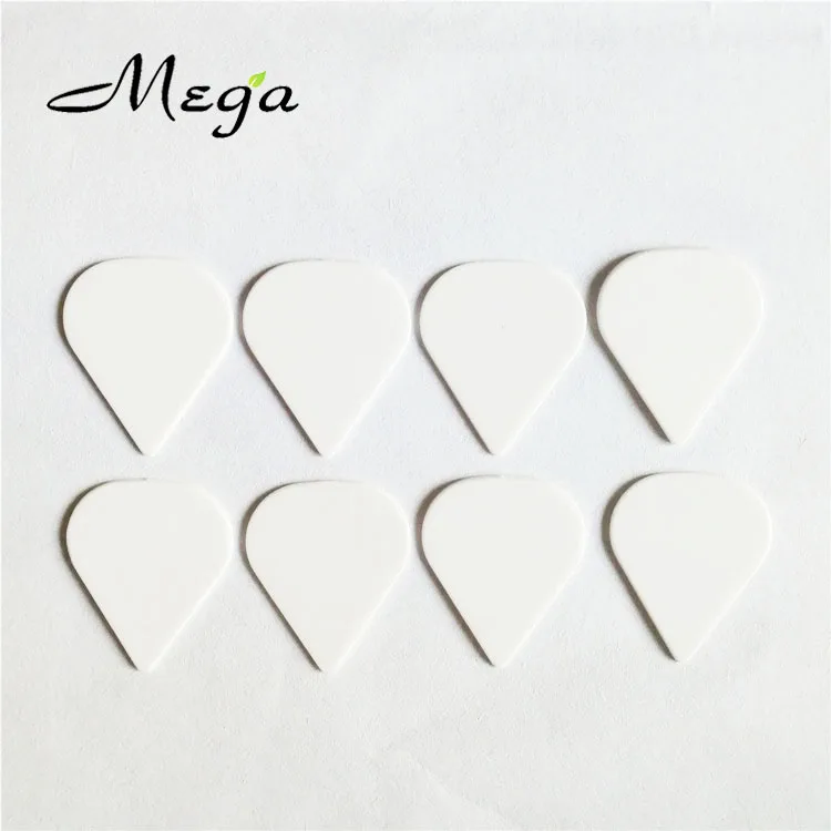 Blank White 1.0mm/1.2mm Derlin Pointed Triangle Shape Guitar Picks 26x30mm Point POM Guitar PIcks Customized Heavy Plectrum