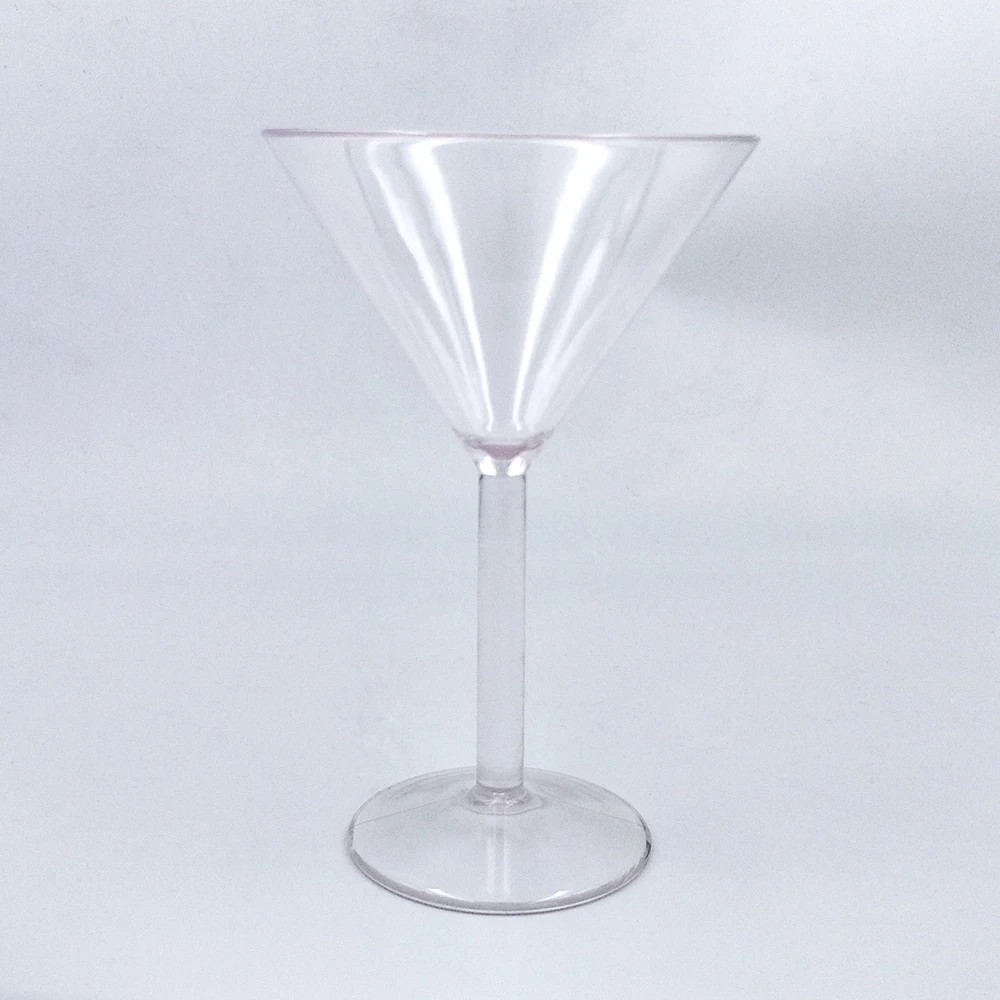 Good quality drinking transparent wine plastic cocktail martini glass cup for wine