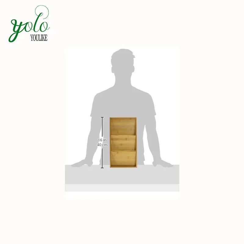 3-ярусный бамбуковая подставка для специй шкаф ящик лоток организатор