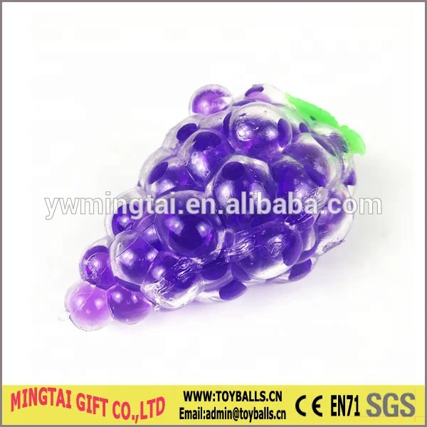Fruit Shape Waterbead Stress Balls Capsule Toys Splat Fruit Toys Mesh Squishy Ball For Vending
