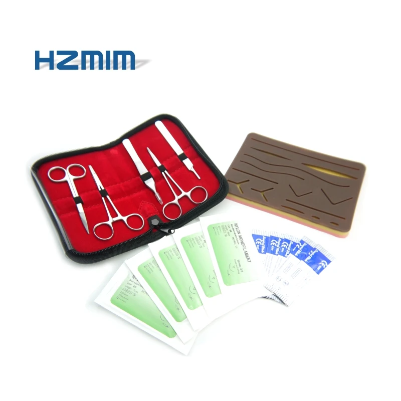 
Training Skin Suture Set Tool Practice Kit, customized silicone skin suture pad, silicone suture skill training model 