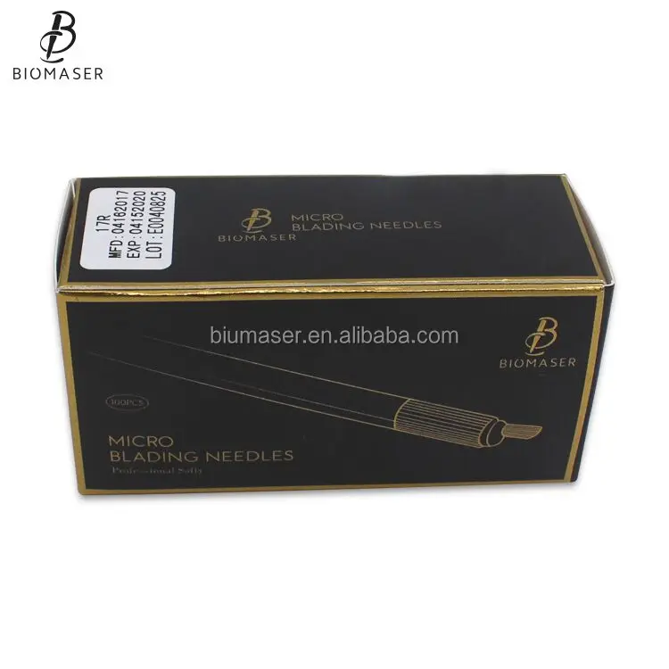 Biomaser High Quality Sterilized Package 14 pin Eyebrow Embroidery Tattoo Microblading Needle