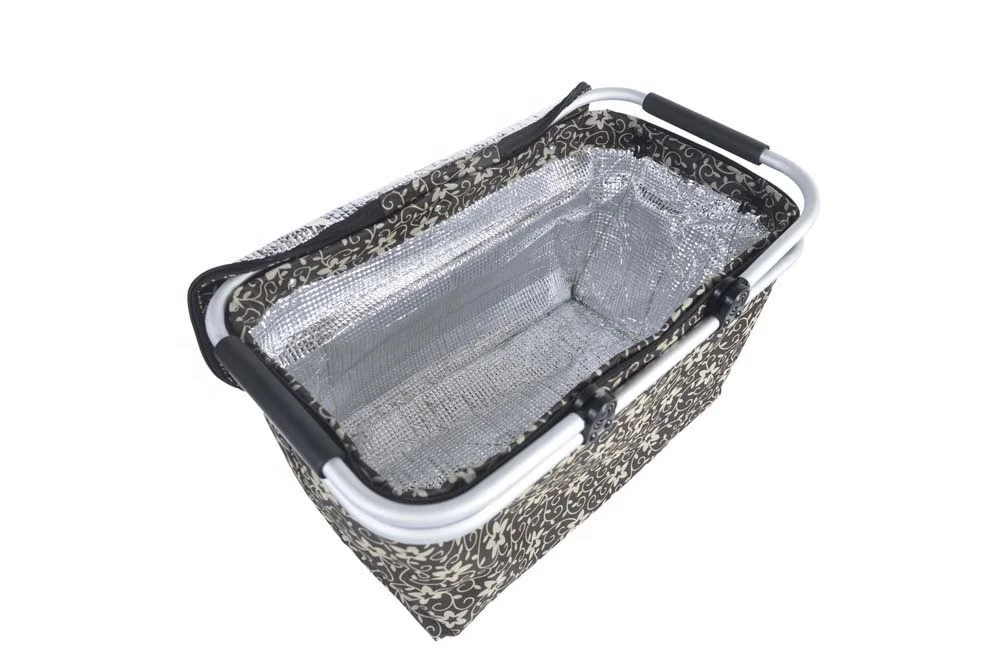  hot sale summer foldable picnic basket with cooler bga ice