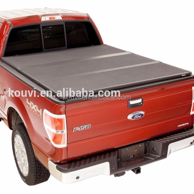 
KV8802 Hard tri fold tonneau cover truck bed locking pickup truck covers for 2012 toyota hilux vigo double cab tunning kit 