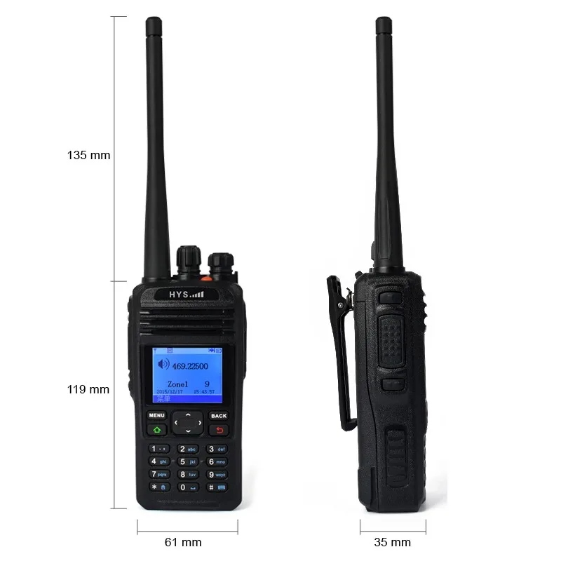 Большой Экран UHF Цифровой Walkie Talkie с