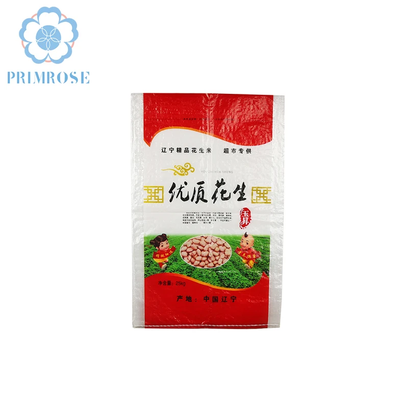 Прозрачный 25 кг pp woven мешок арахиса пластиковая упаковка сумка для зерна