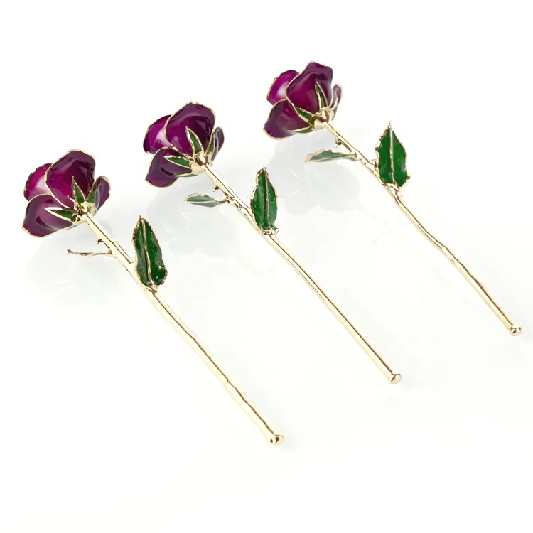 Wholesale High Quality 24K Gold Dipped Real Natural Rose  artificial roses For Valentines Day Gifts