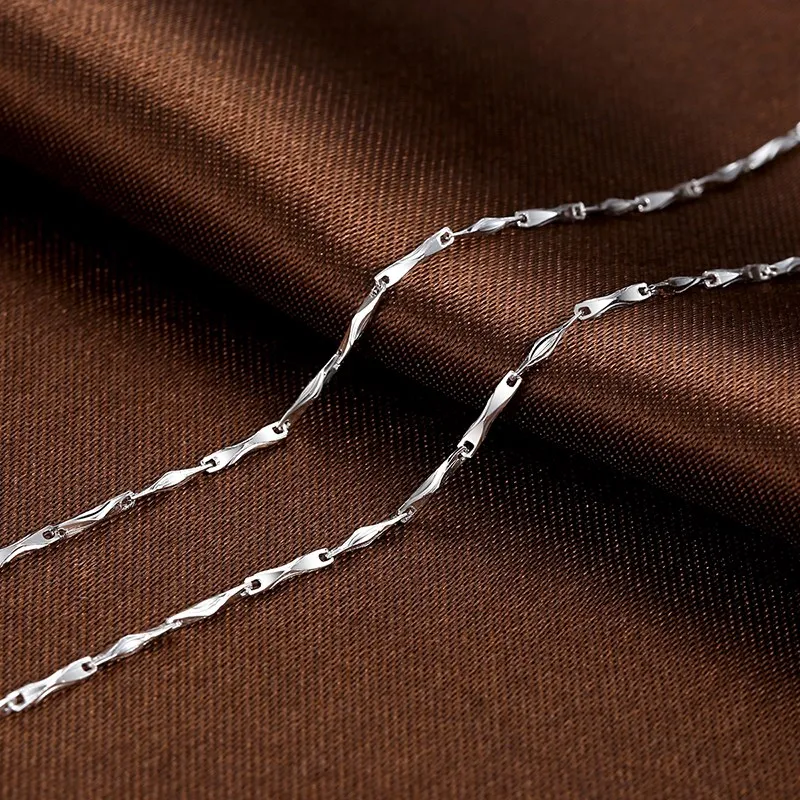 2023 top sale necklace 925 sterling silver base thick silver chain woman silver jewelry necklace