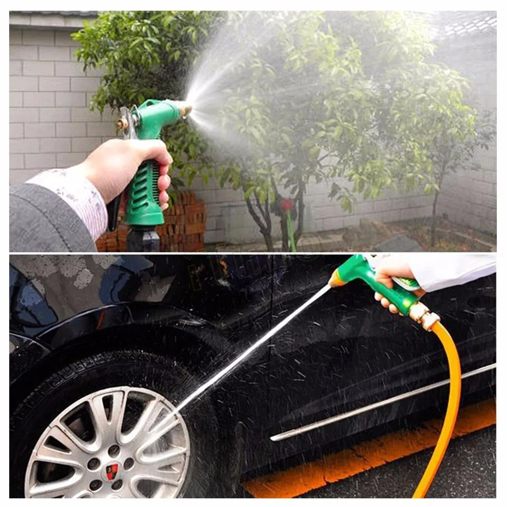 Water Gun Adjustable Sprayer Copper Gun Cleaning Gun Hose High Pressure Watering Equipment Garden Auto Car Washing Accessories