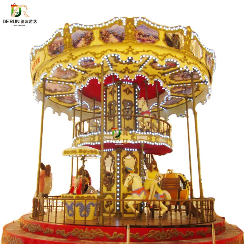 
Video Available!!! DERUN RIDES Mini fairground rides small carousel kiddie merry go round carousel for sale 