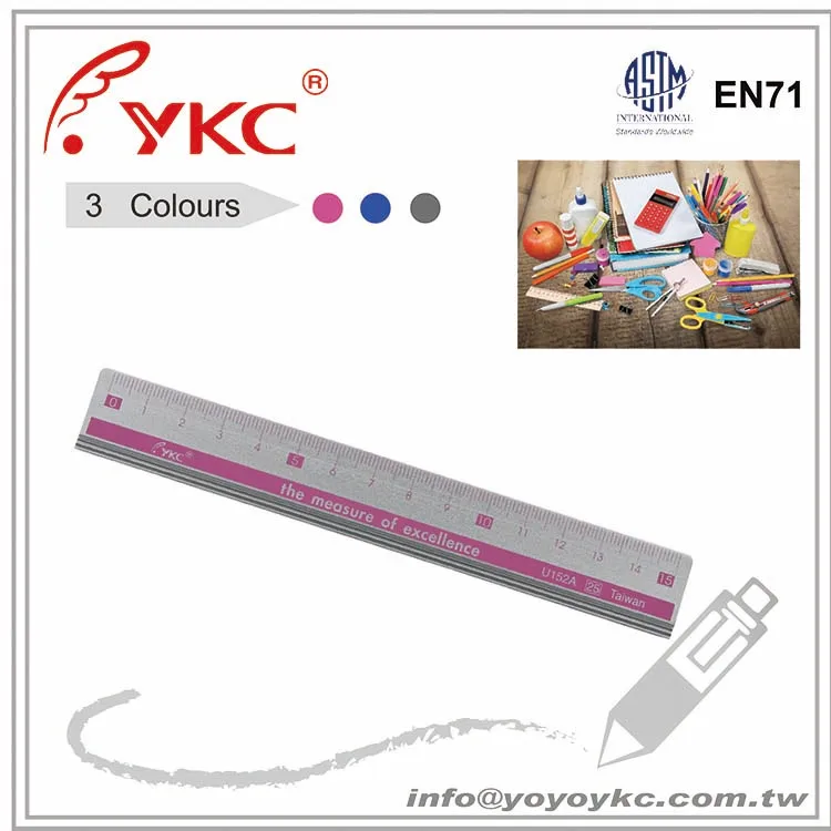 U152A Drafting supplies metal ruler 15cm