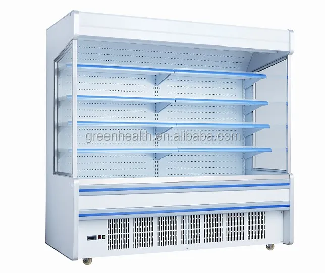 Green&Health Commercial Remote System Open Chiller / Multideck Open Chiller Food Cart to Customer Used Cooling System