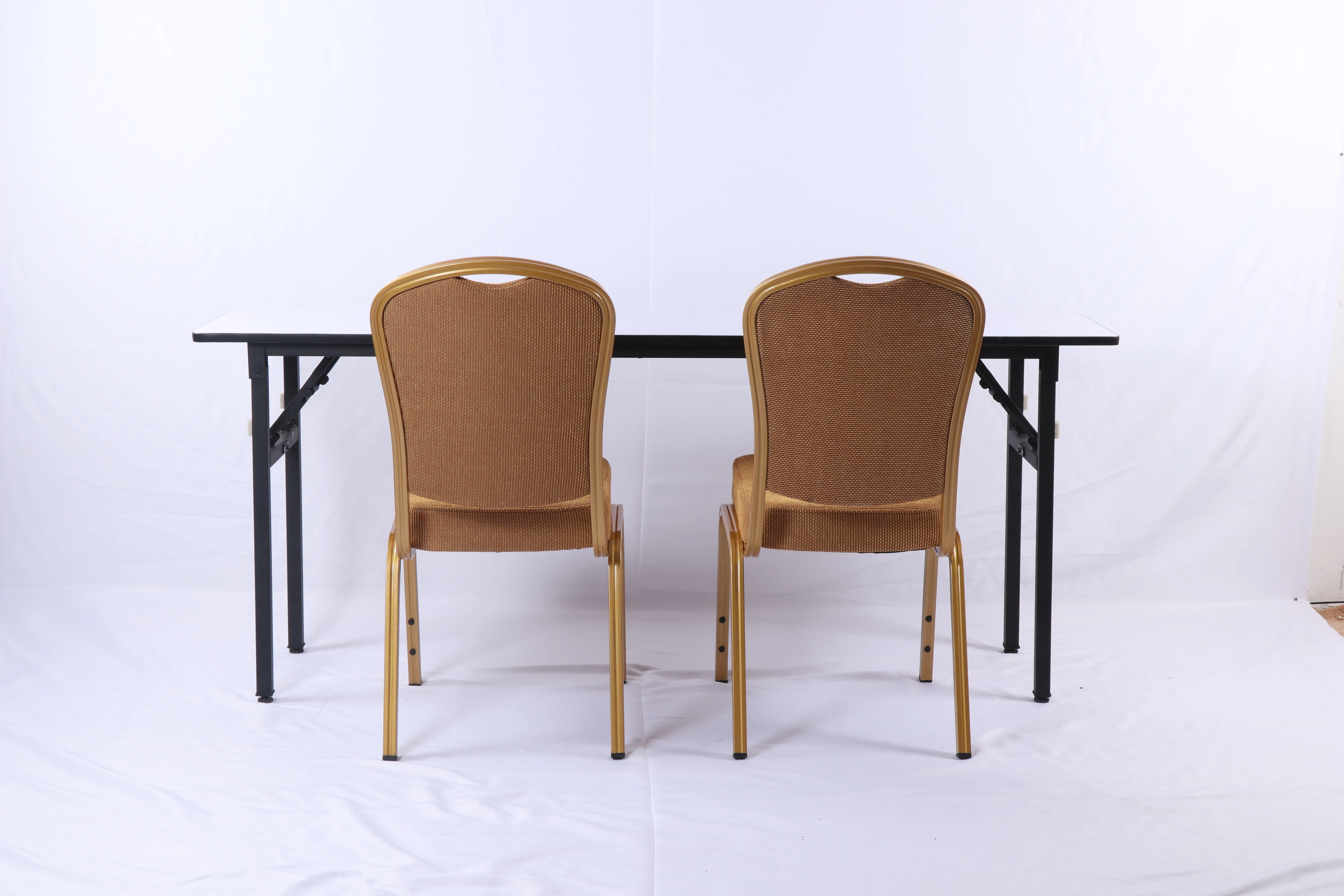  white PVC 4ft foldable hotel table folding rectangular